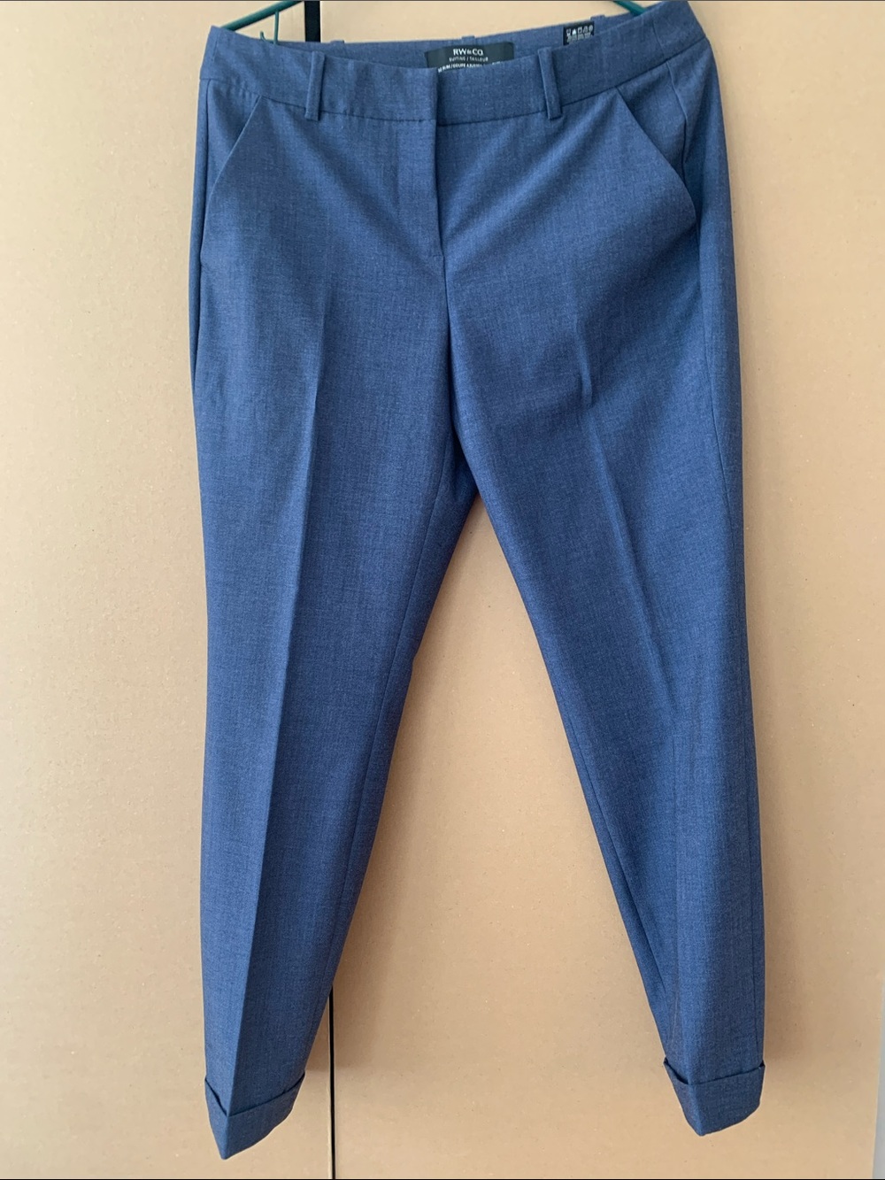 RW&CO. Navy Blue Flat Front pants